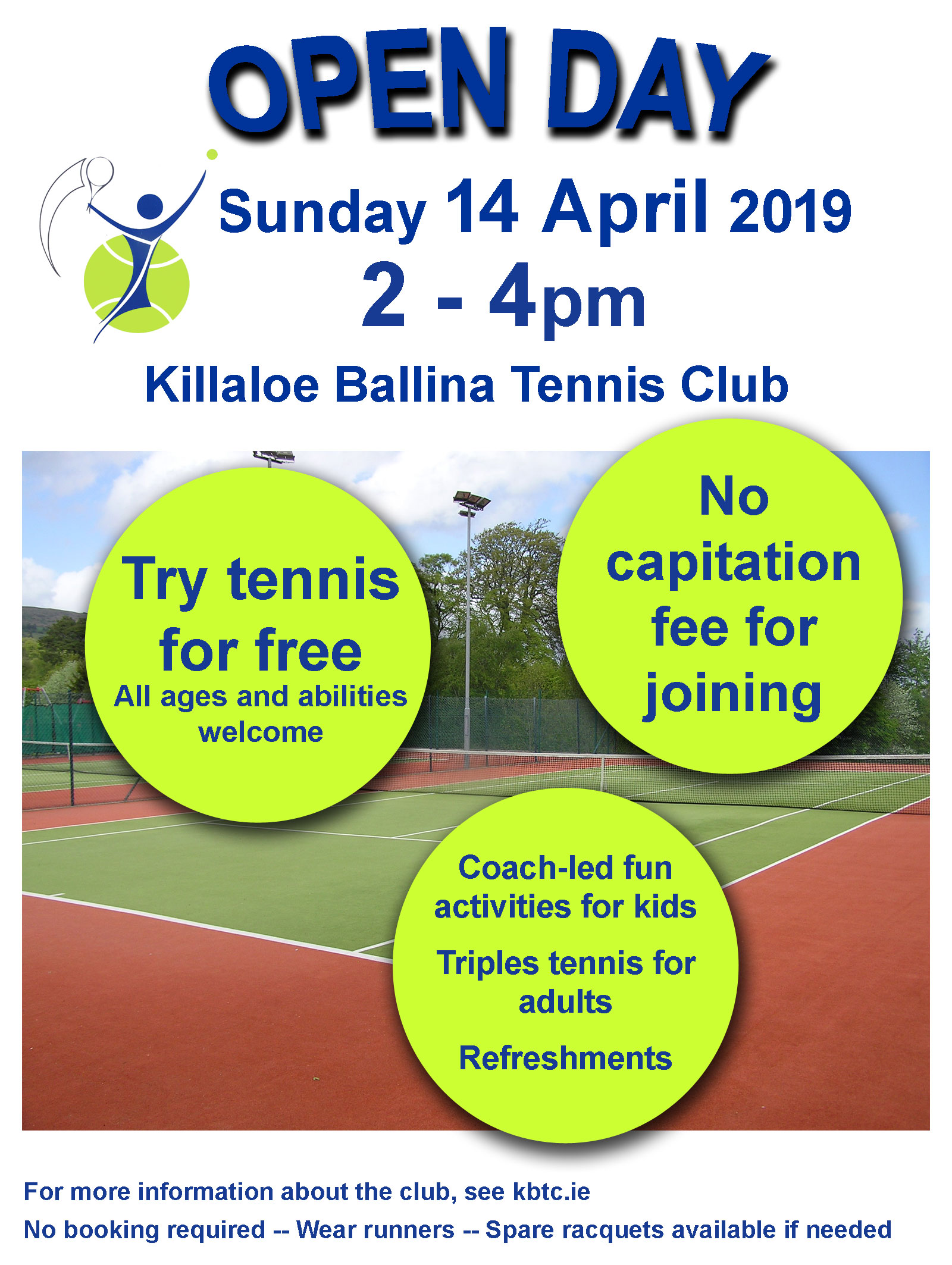 Opendayposter2019 Killaloe Ballina Tennis Club